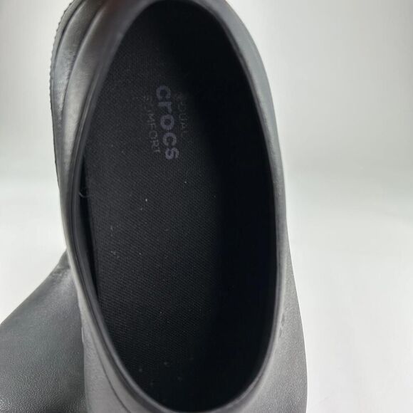Crocs On The Clock Work Slip On  Shoes Black Comfort Clogs Mens Sz 11 M Non-Slip - Picture 9 of 11